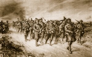 Dublins en Munsters keren terug van de Overwinning bij Ginch, 1914-19